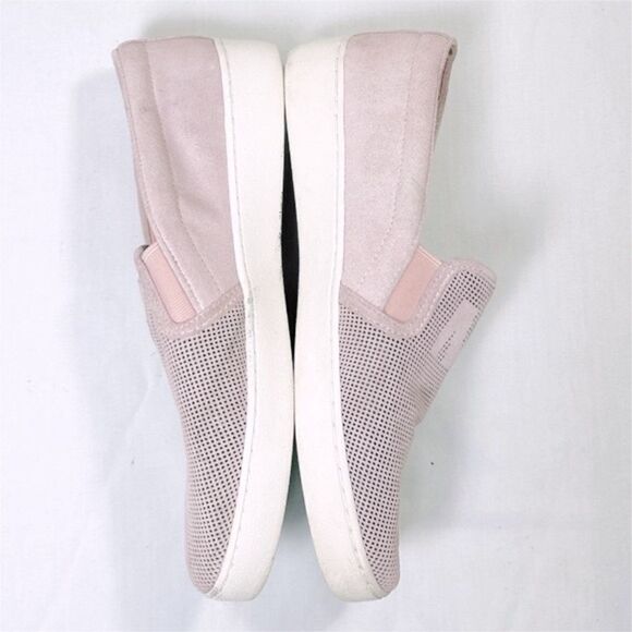Michael Kors Slip-on Casual Sneaker Shoes Signature MK Logo Leather Light Pink - Picture 3 of 5